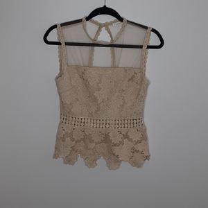NWOT Foxiedox Lace Halter Top Sample sz S